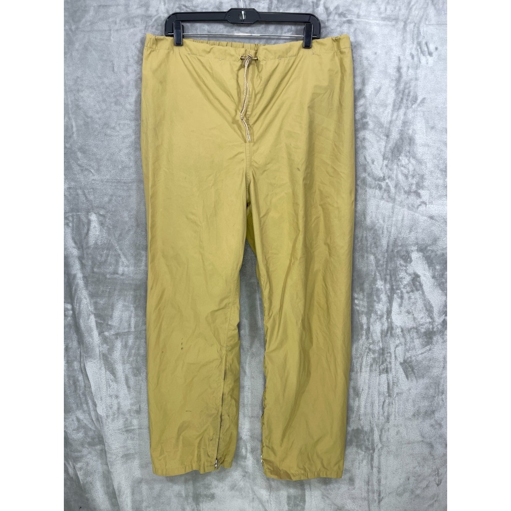 VTG 10X Gore-Tex Rainwear Waterproof Mens Pants Large  Made in USA  Tan READ!